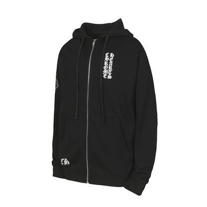 Chrome Hearts Graphic Zip-Up Hoodie