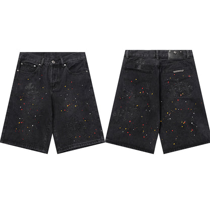 Chrome Hearts Distressed Denim Jeans | Stretch Tapered Fit