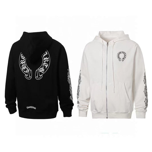 Chrome Hearts Graphic Zip-Up Hoodie