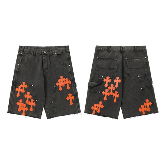 Chrome Hearts Distressed Denim Jeans | Stretch Tapered Fit