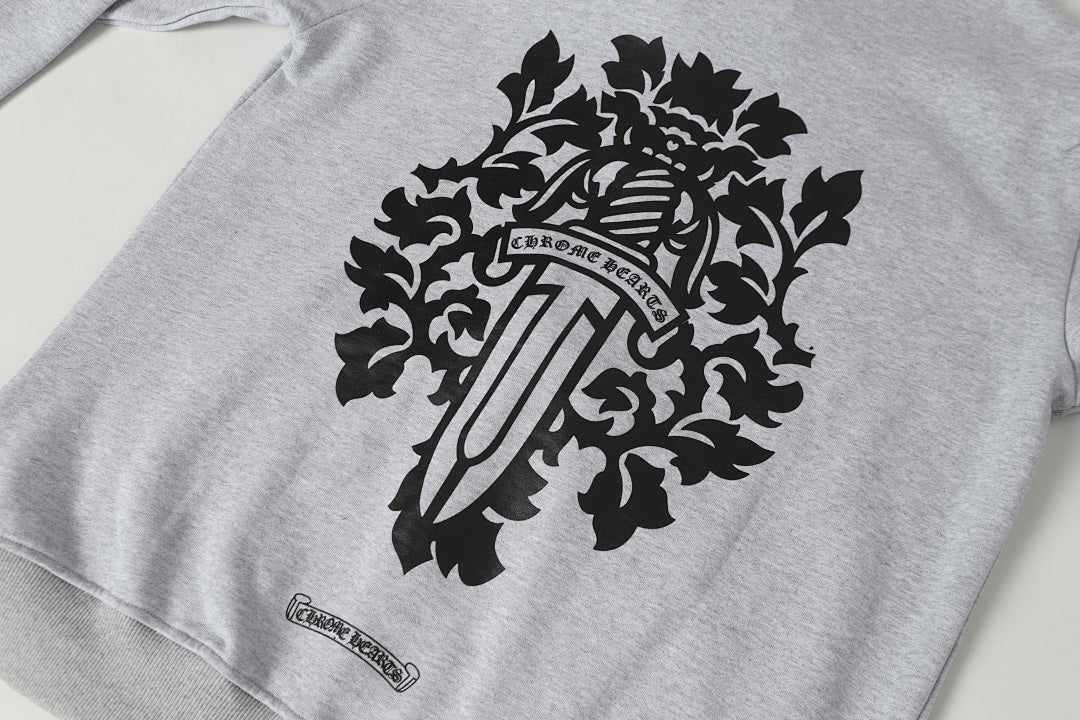 Chrome Hearts Graphic Zip-Up Hoodie
