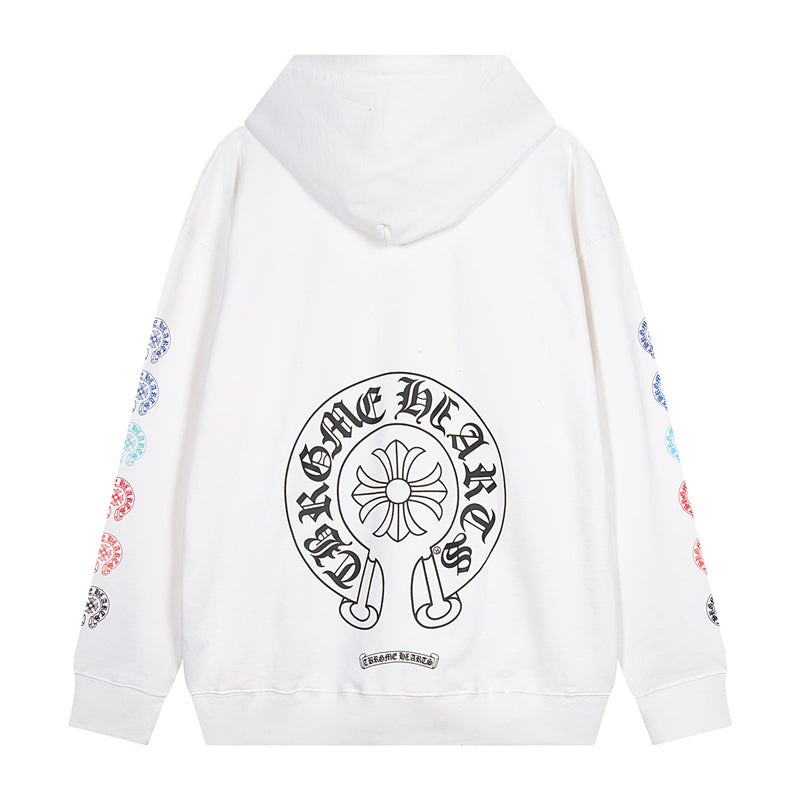 Chrome Hearts Graphic Zip-Up Hoodie