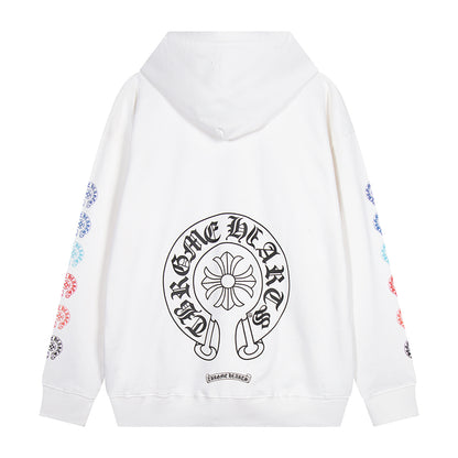 Chrome Hearts Graphic Zip-Up Hoodie