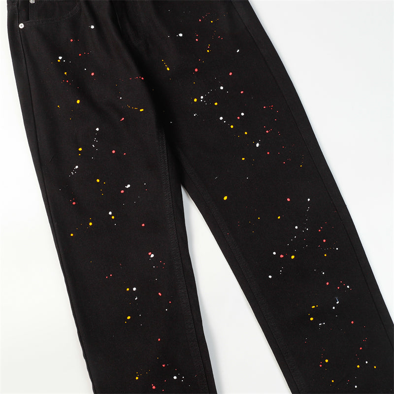 Chrome Hearts Distressed Denim Jeans | Stretch Tapered Fit