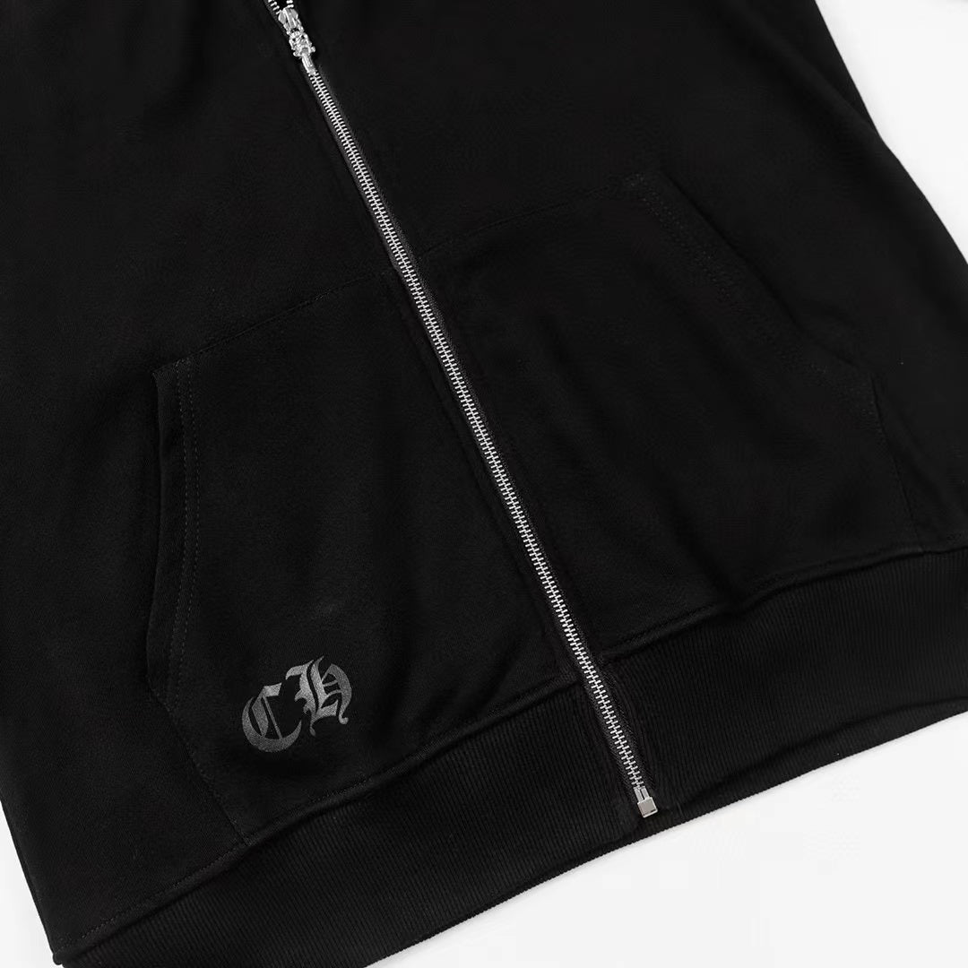 Chrome Hearts Graphic Zip-Up Hoodie