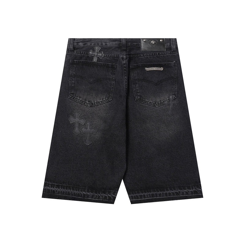 Chrome Hearts Distressed Denim Jeans | Stretch Tapered Fit
