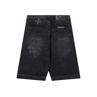 Chrome Hearts Distressed Denim Jeans | Stretch Tapered Fit