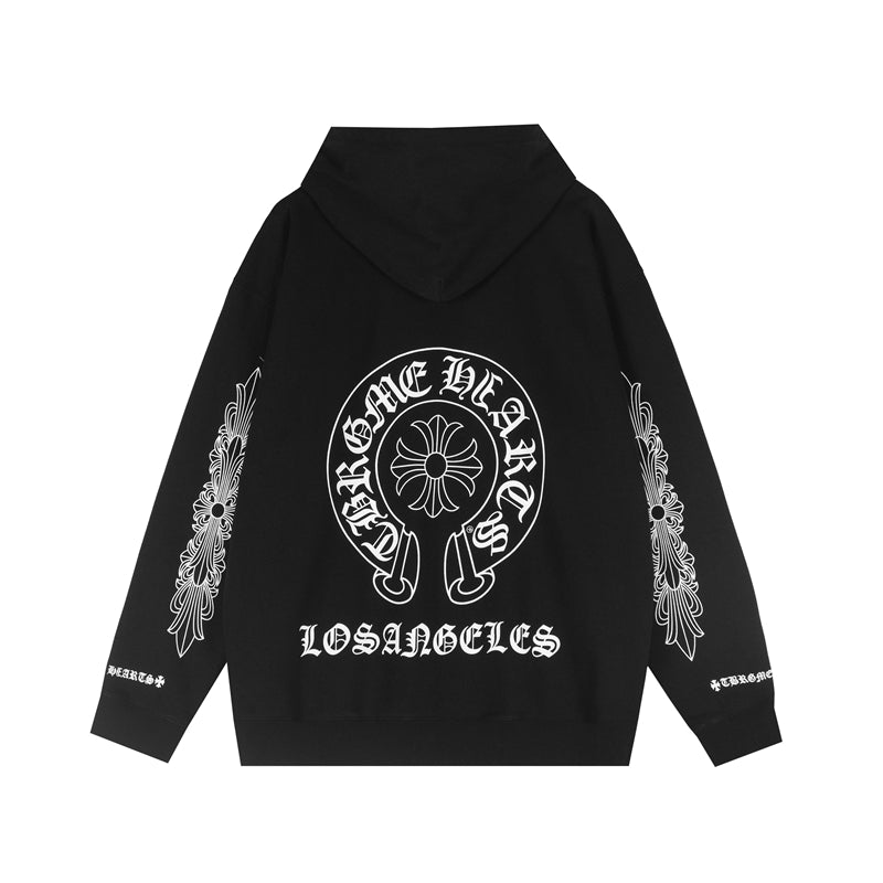 Chrome Hearts Graphic Zip-Up Hoodie
