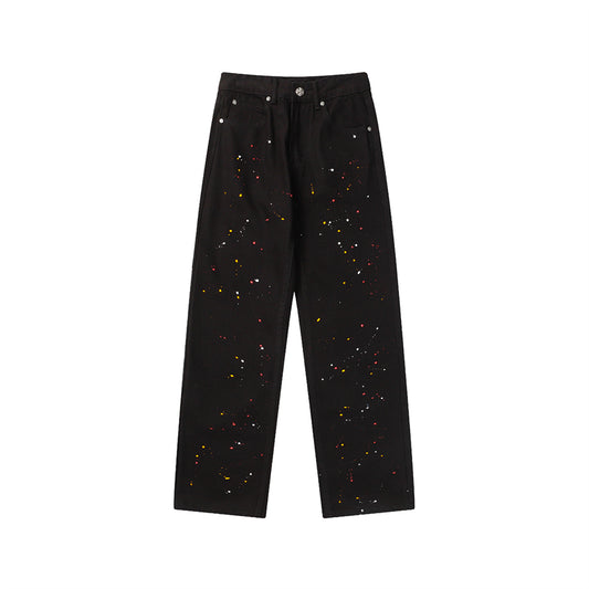 Chrome Hearts Distressed Denim Jeans | Stretch Tapered Fit